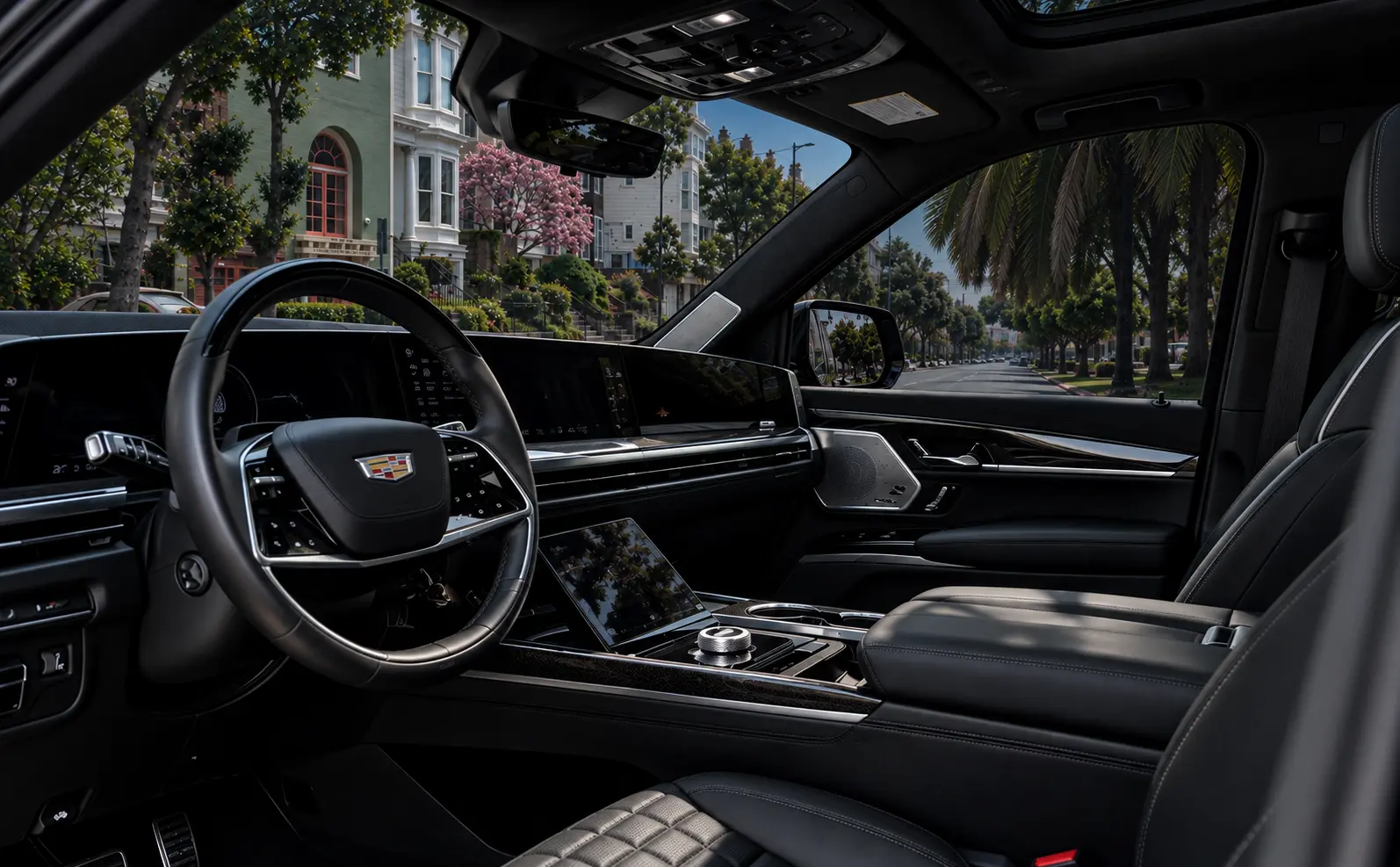 Chauffeur-driven luxury vehicle for 7Limo Frisco limo service